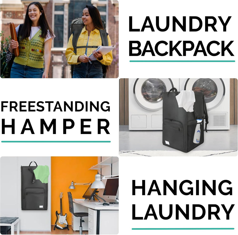TERRA HOME College Essentials Travel Size Laundry Backpack - Portable, Durabl...