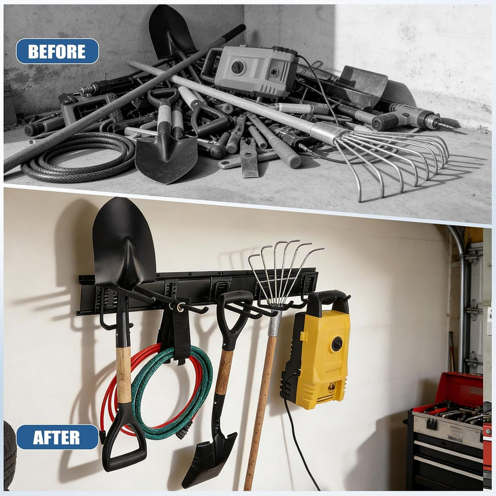 Garage Tool Organizer Wall Mount 49.5", 520lbs Heavy Duty Rack