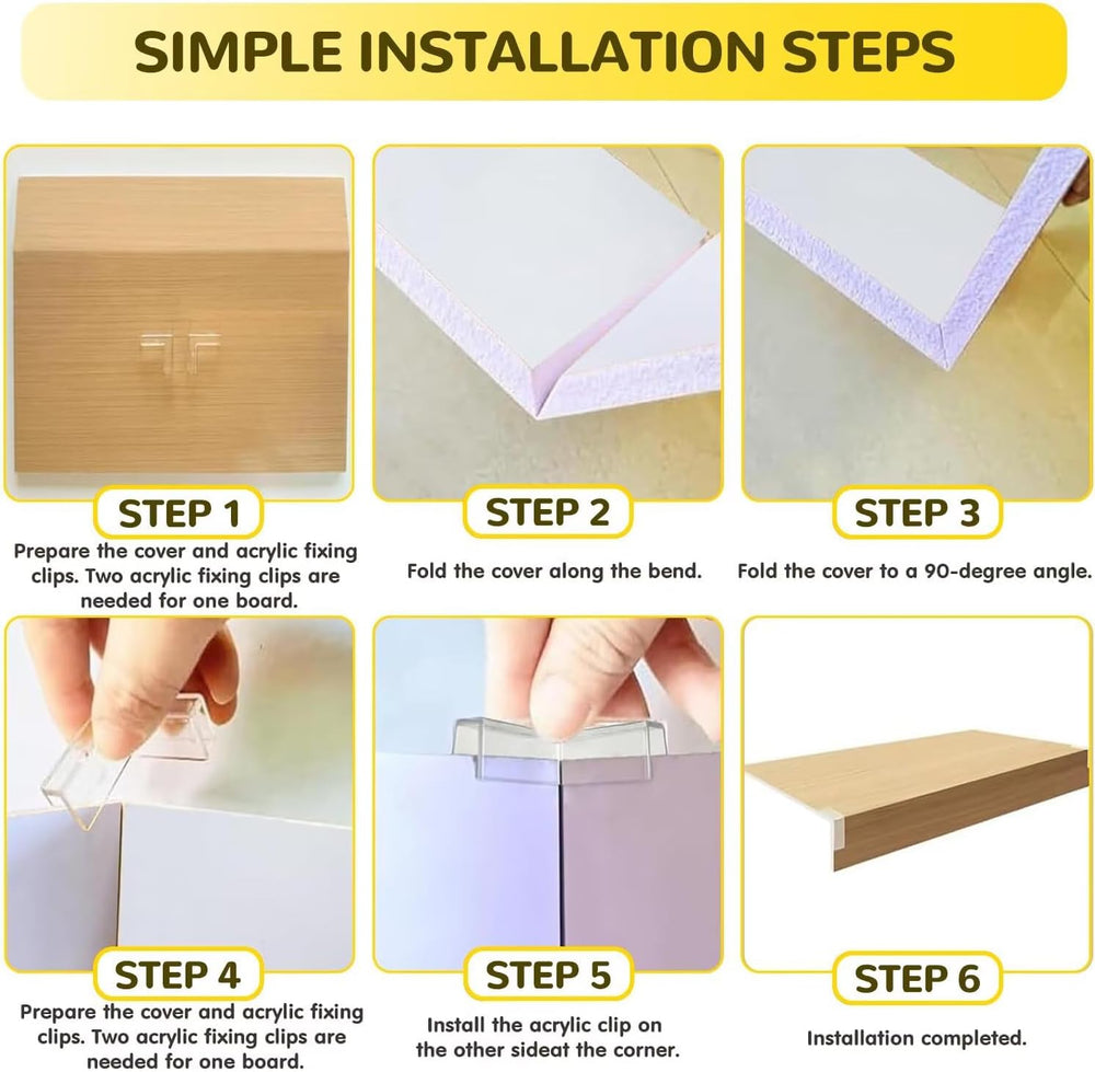5 Pcs Wire Shelf Covers, 16x32 in Foamed PVC Wire Rack Covers with Wood Grain...