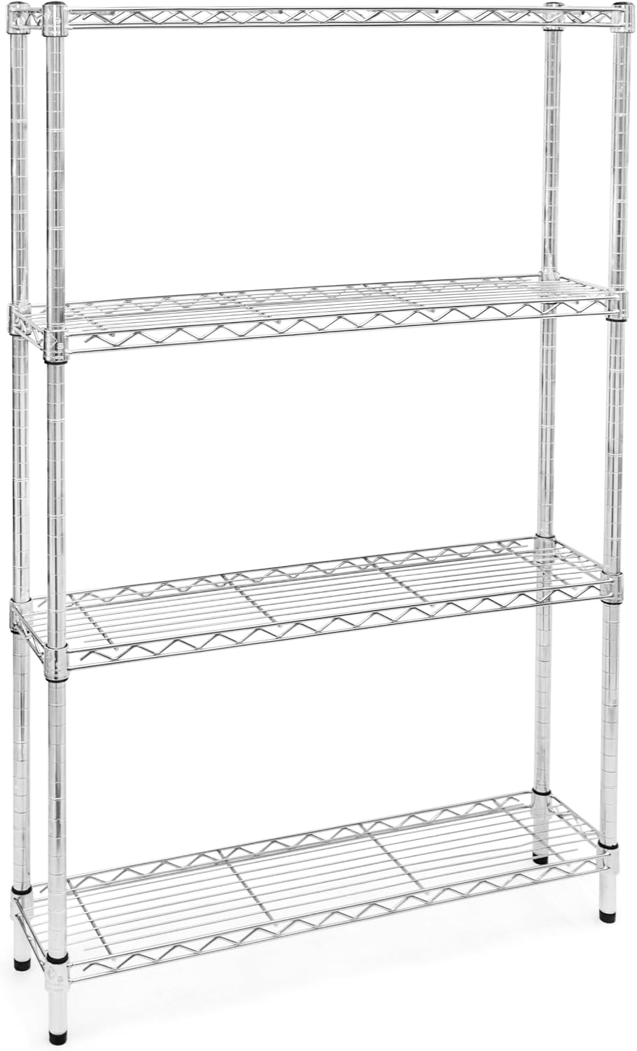 Shelving Inc. 8" d x 36" w x 54" h Chrome Wire Shelving with 4...