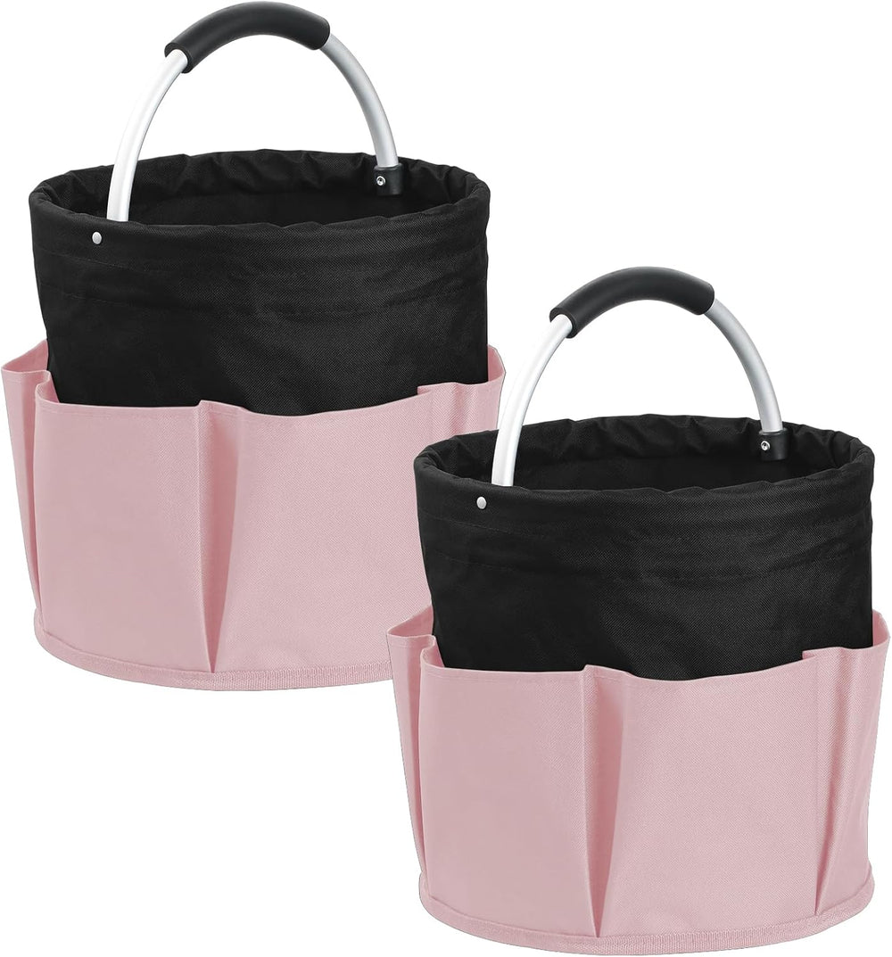 2Pcs 17L Shower Caddy with 6 Pockets, Portable Cleaning Caddy in 600D Oxford ...