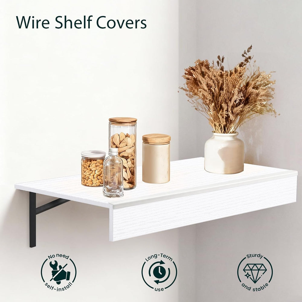Wire Shelf Covers, 24" W X 16" D, 5 Pack, Wood Covers for Wire Shelves