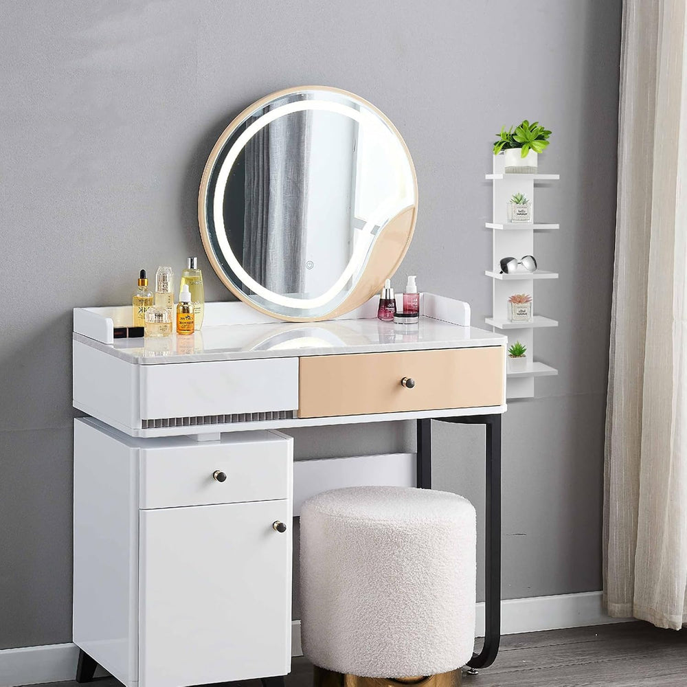5 Tier Wall Shelf Unit - Lack Floating Shelf White，2 Pack - Narrow Smooth Lam...