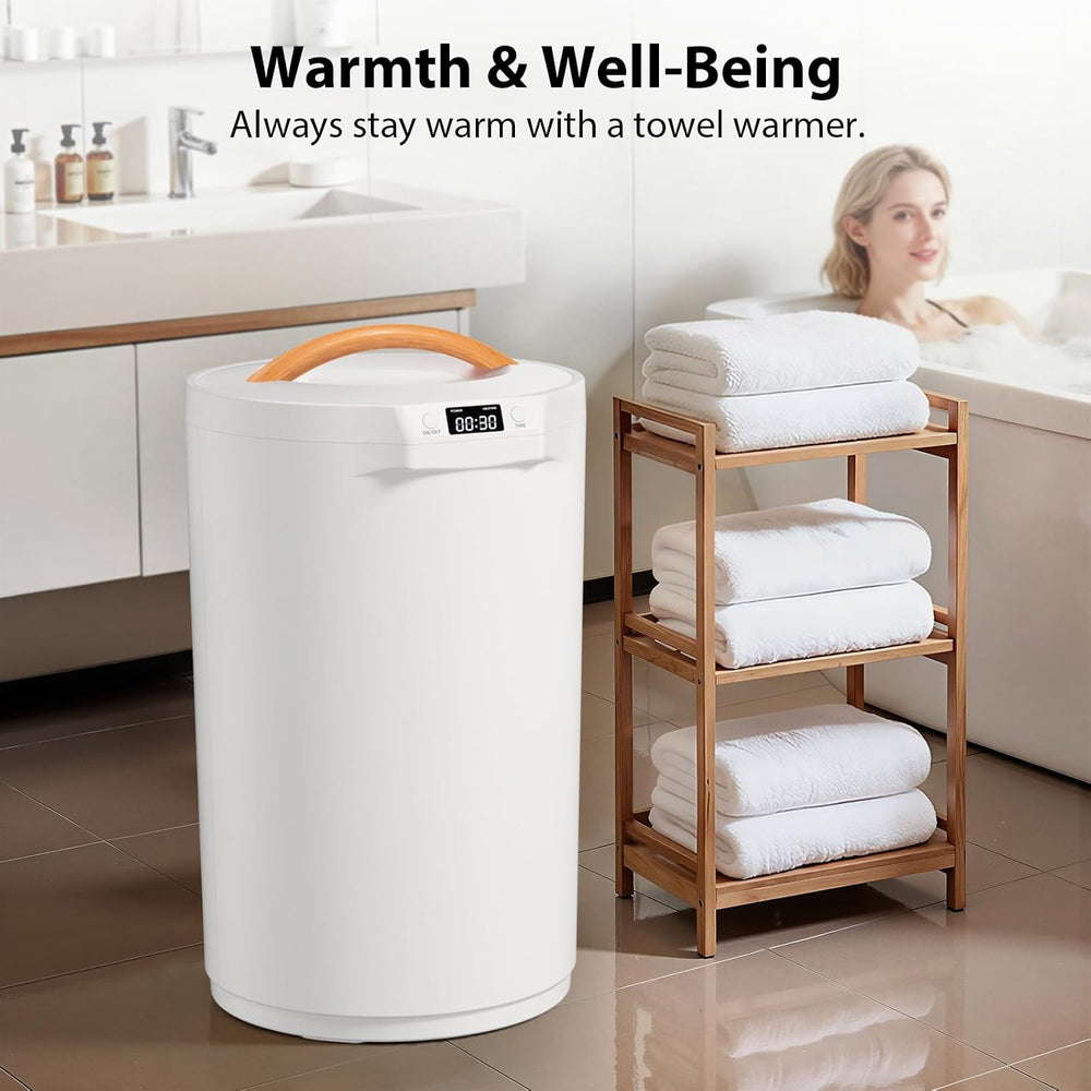 Towel Warmer, 20L Large Towel Warmers for Bathroom, Towel Bucket Fits Up Two ...