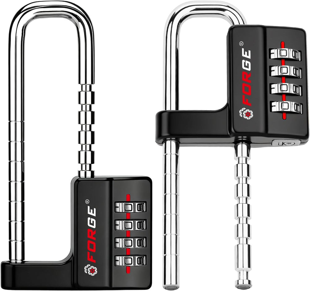 FORGE 2 Pack Combination Lock with Adjustable Shackle (1.57"-3.85")...