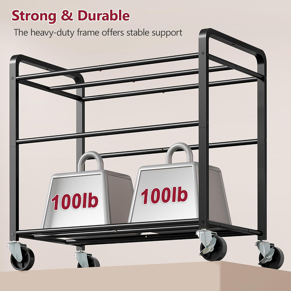 Tajsoon 350L Extra Large Laundry Cart, Laundry Hamper 6 Section, Beige
