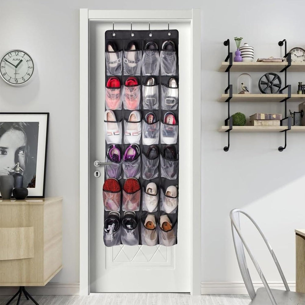 ASelected Hanging Door Organizer 2Pcs 48 Large Mesh Pockets 8 Hooks Hanging S...