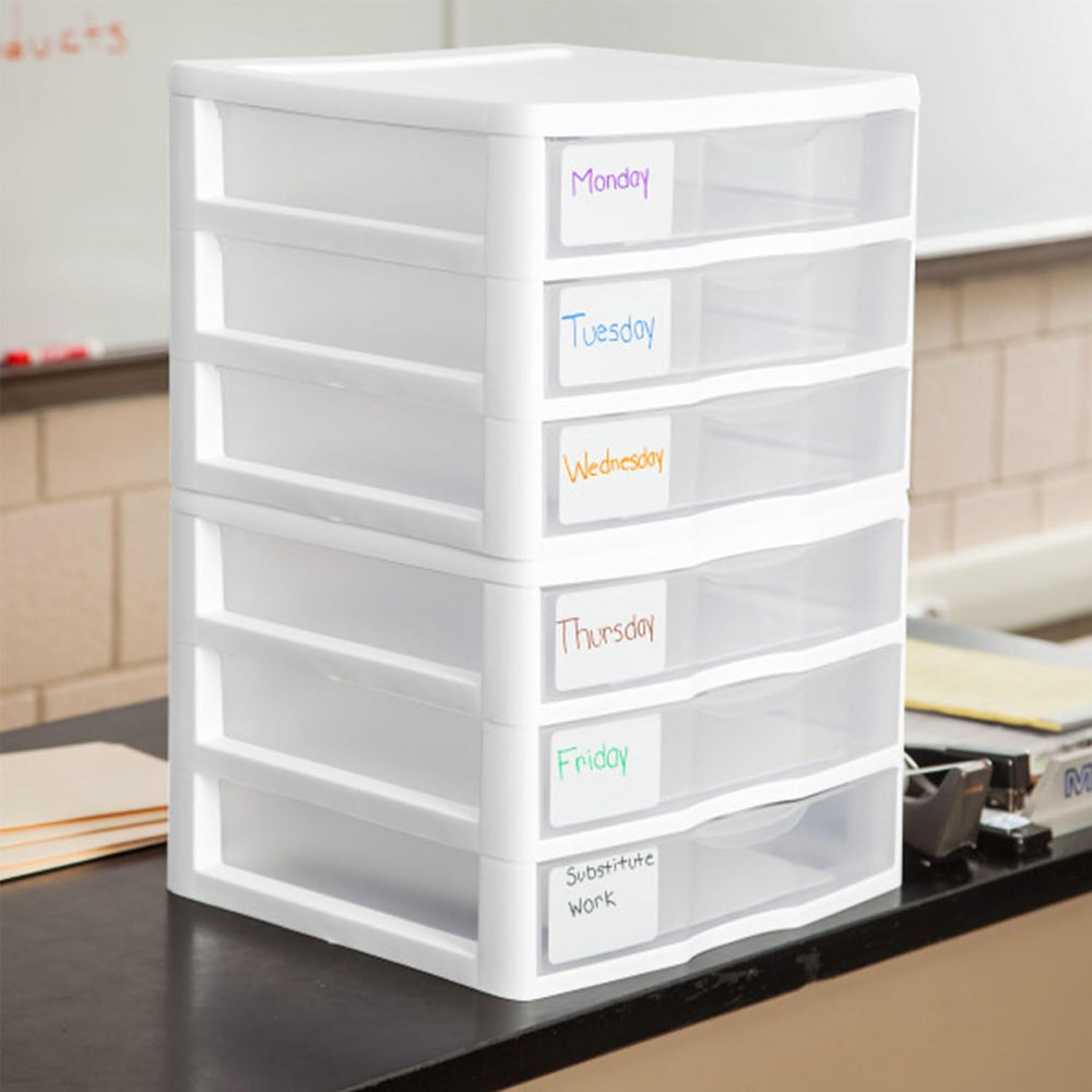 Sterilite Wide 3-Drawer Storage Unit for Bedroom and Dresser, 3-Pack