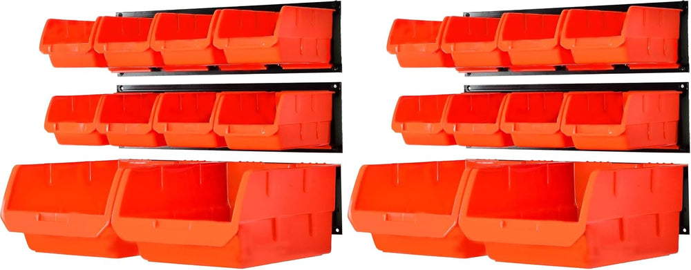 Wallmaster Wall Mounted Storage Bins, Wall Storage Bins Parts Rack 10 Bins&am...