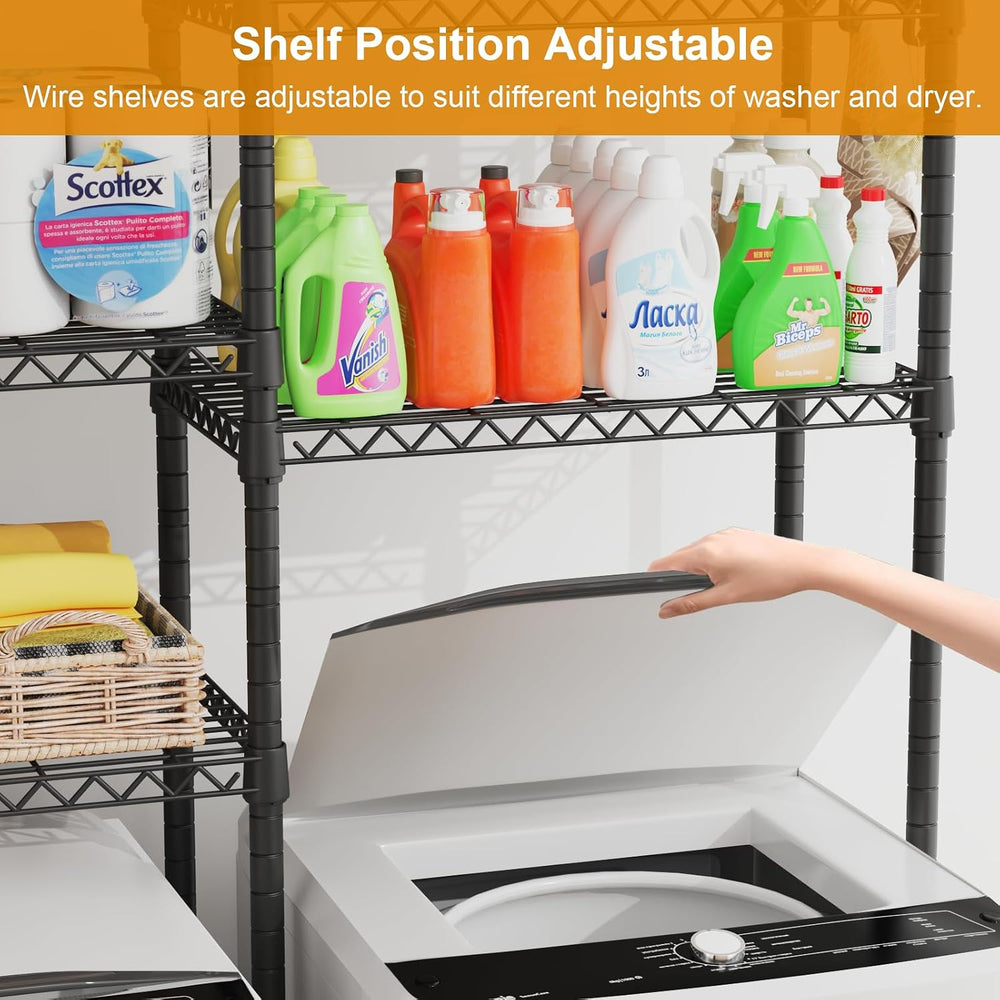 ULIFHOME U15 Over Washer and Dryer Storage Shelves, Laundry Room Metal Rack