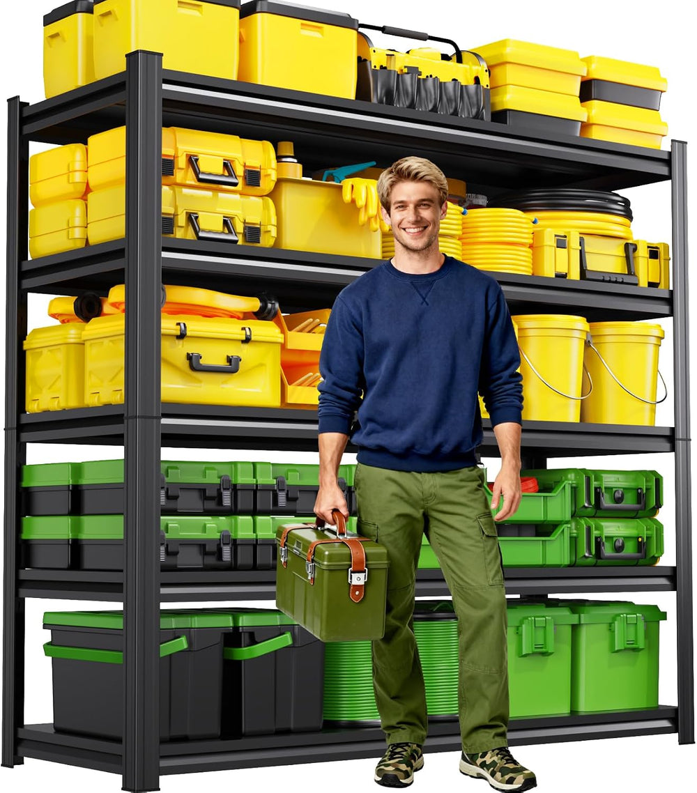 Metal Storage Shelves 5-Tier Garage Shelving Unit, 20" Dx46 Wx71.2 H She...