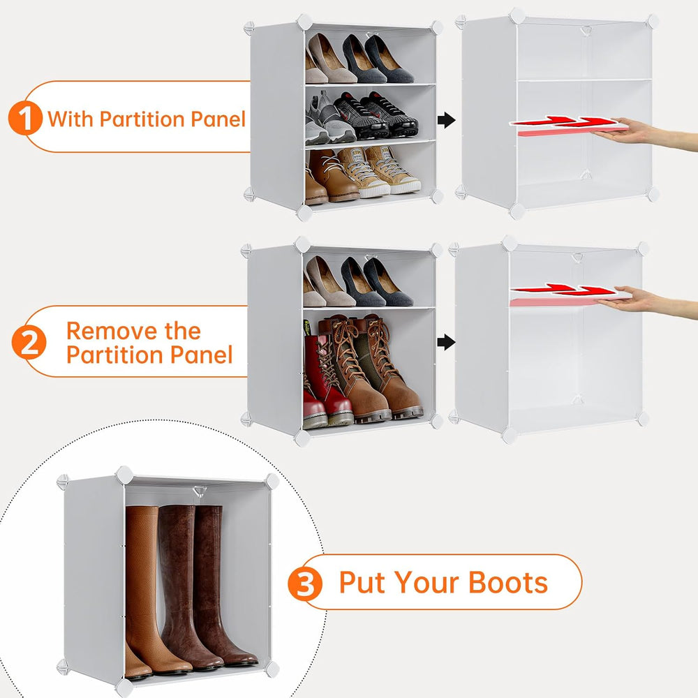 MAGINELS 72 Pairs Shoe Rack Organizer,Shoes Storage Cabinet,Shoe Closet Stora...