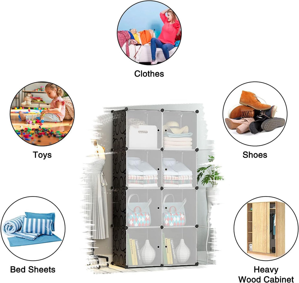Jomifin Shoe Storage Cabinet 32-64 Pairs with Transparent Doors Black