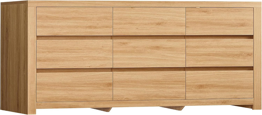 TEENFON 63" Dresser for Bedroom with 9 Drawers, Modern Dressers & Ch...