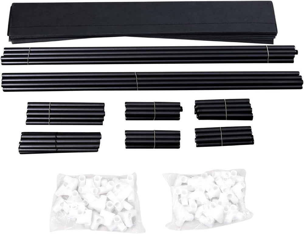 10 Tiers Shoe Rack 50 Pairs Non Woven Fabric Shoe Tower Storage Organizer, Bl...