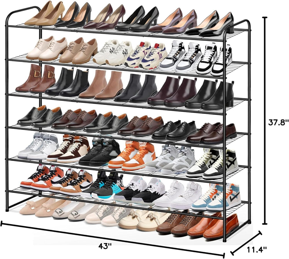 KEETDY Large Shoe Rack 6 Tier Organizer Tall Metal Shoe Organizer for Entrywa...