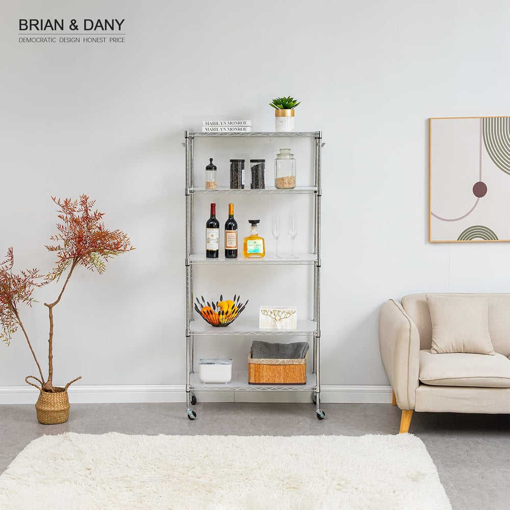 BRIAN & DANY Wire Shelf Liner, Set of 6, 18" x 48" Clear