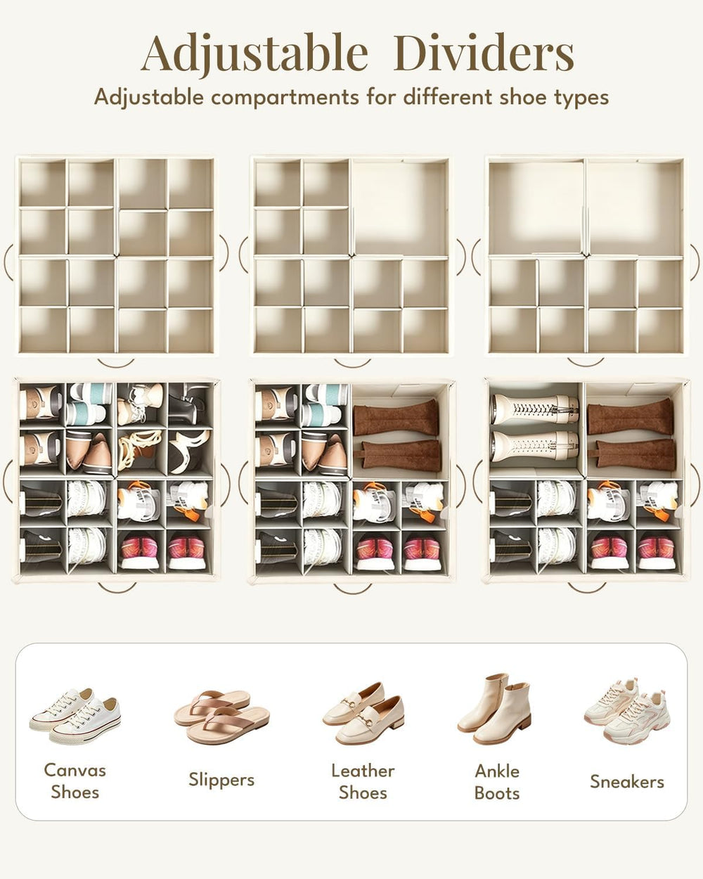 Shoe Organizer for Closet with Wheels - 2 Pack Shoe Storage Box Bin Cubes