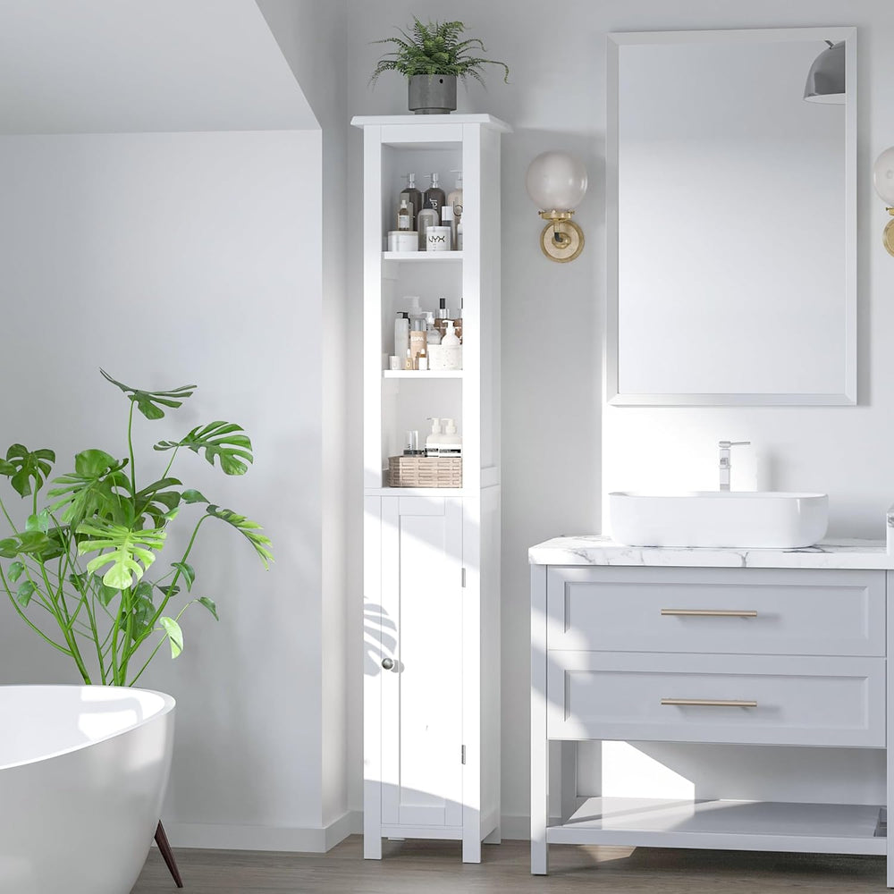 11.81'' Wide Narrow Bathroom Storage Cabinet-Slim Tall Bathroom Stora...