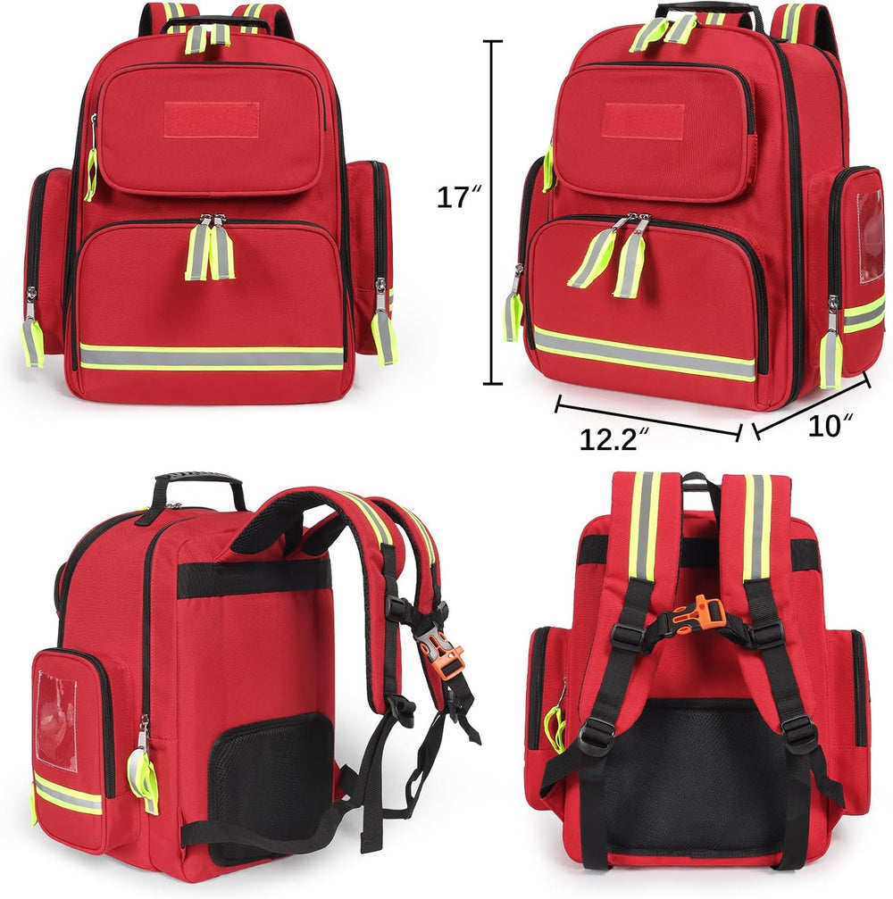 Gatycallaty First Aid Backpack - Multi Pocket Emergency Medical Bag for Campi...