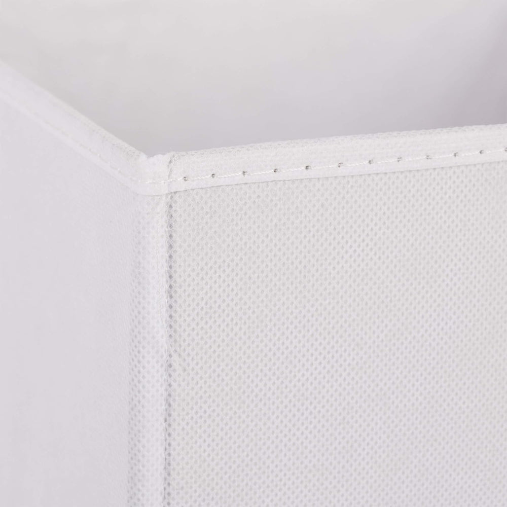 Relaxdays Box Set of 2, Shelf Storage Basket, Square Bins 30x30x30 cm, White,...