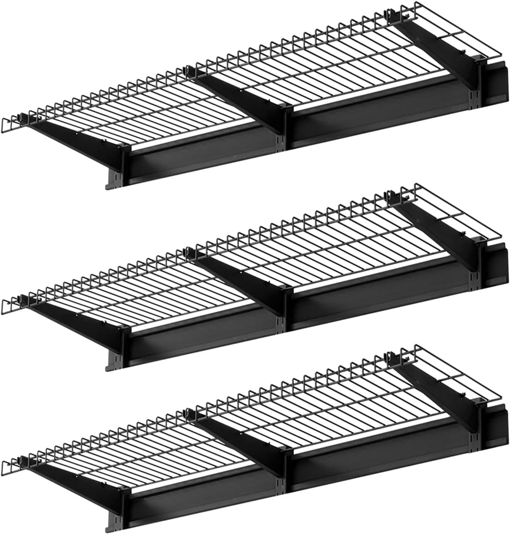 VEVOR 3-Tier Heavy Duty Wall Garage Shelving, 0.9 x 3 ft Steel Wall Mounted S...