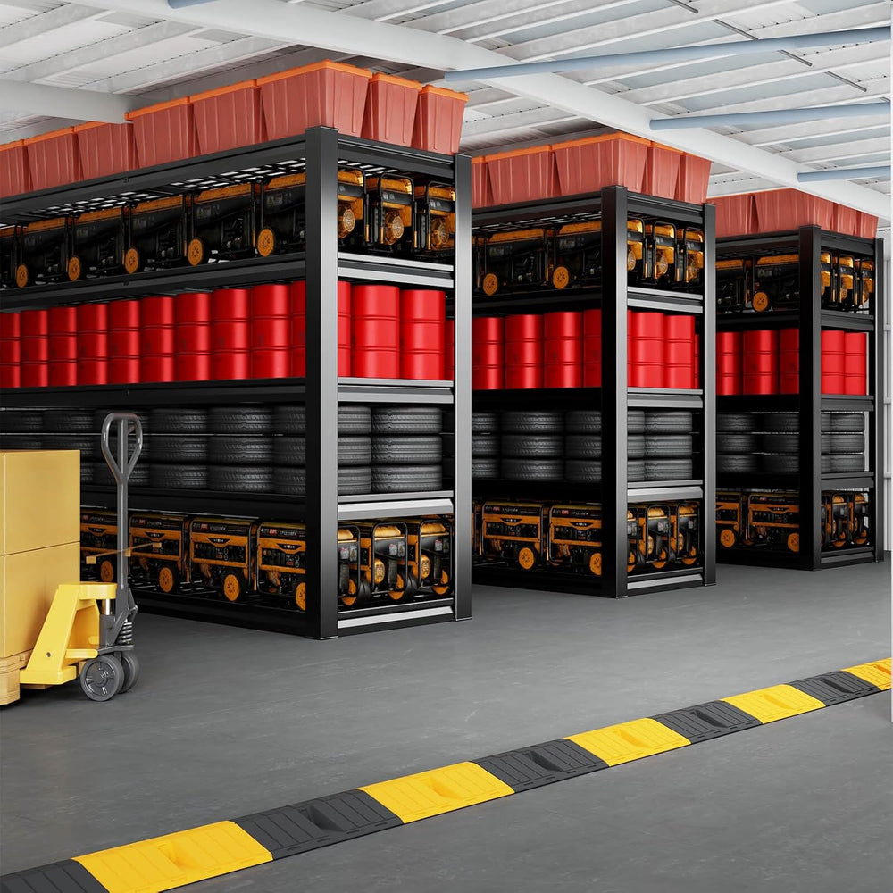 5-Tier Storage Shelves, 68" W Garage Shelving Heavy Duty Metal Adjustabl...