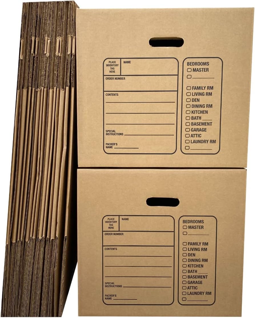 Premium Medium Moving Boxes, 18x18x16",Cardboard Box, (Pack of 10), For ...