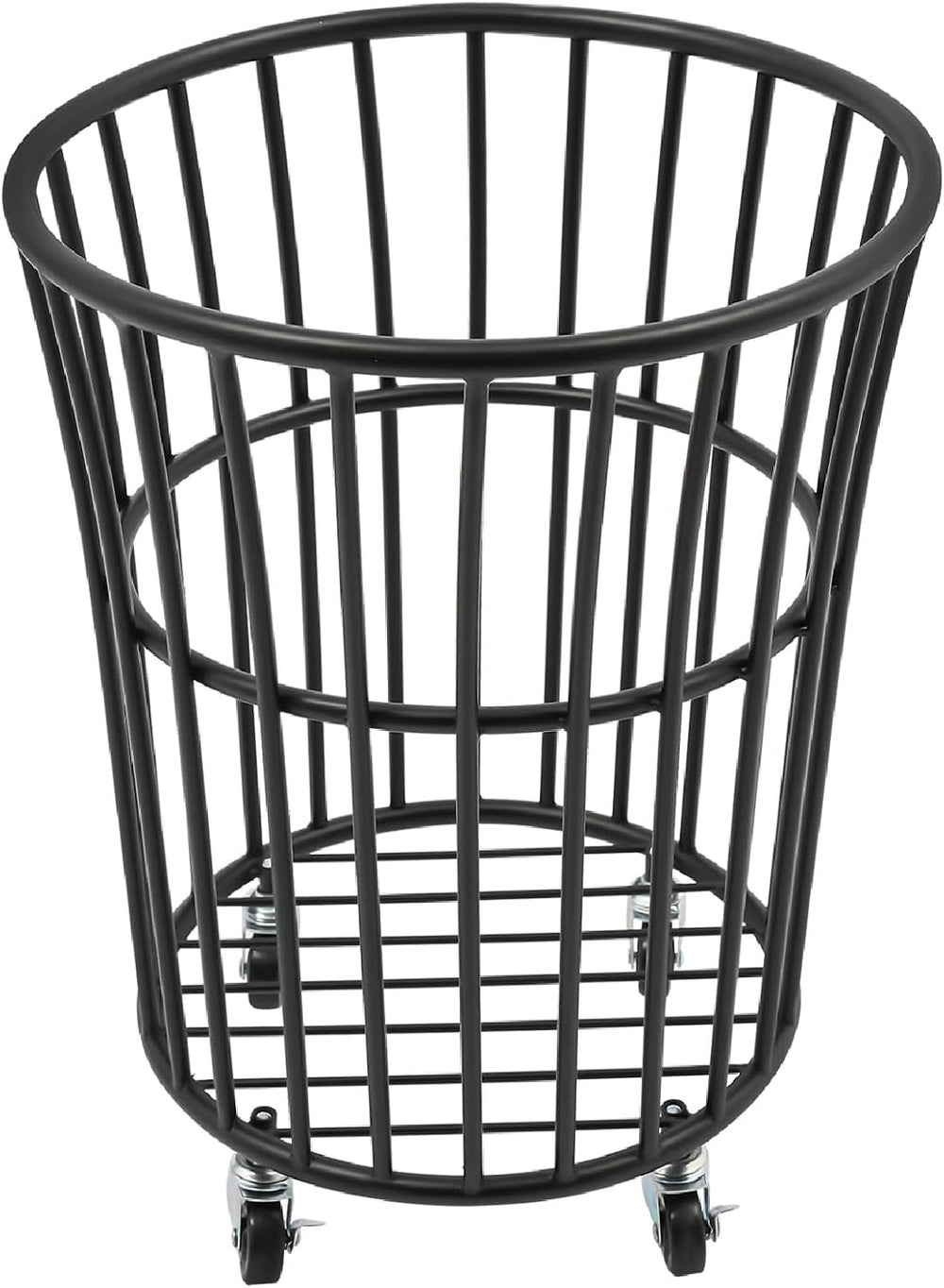 Rolling Laundry Basket Cart, Metal Laundry Hamper with Wheels, Laundry Organi...