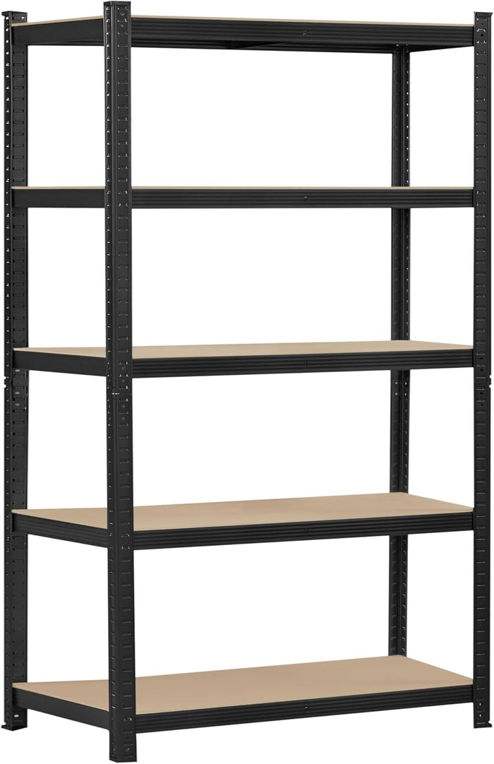 Topeakmart 5 Tier Metal Storage Shelving Unit, 35.5x16x71 Inch Black