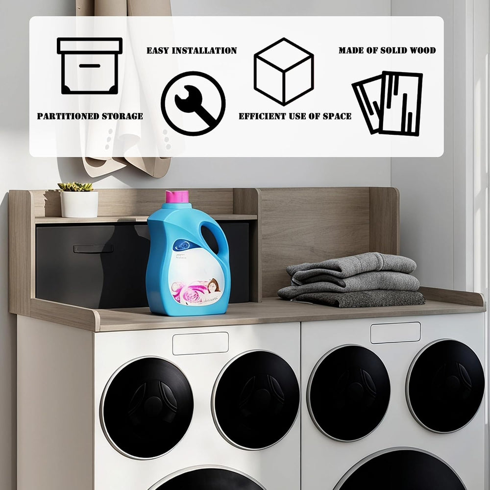 TaoHFE Washer Dryer Countertop,Washer and Dryer Topper for Laundry,Grey OAK