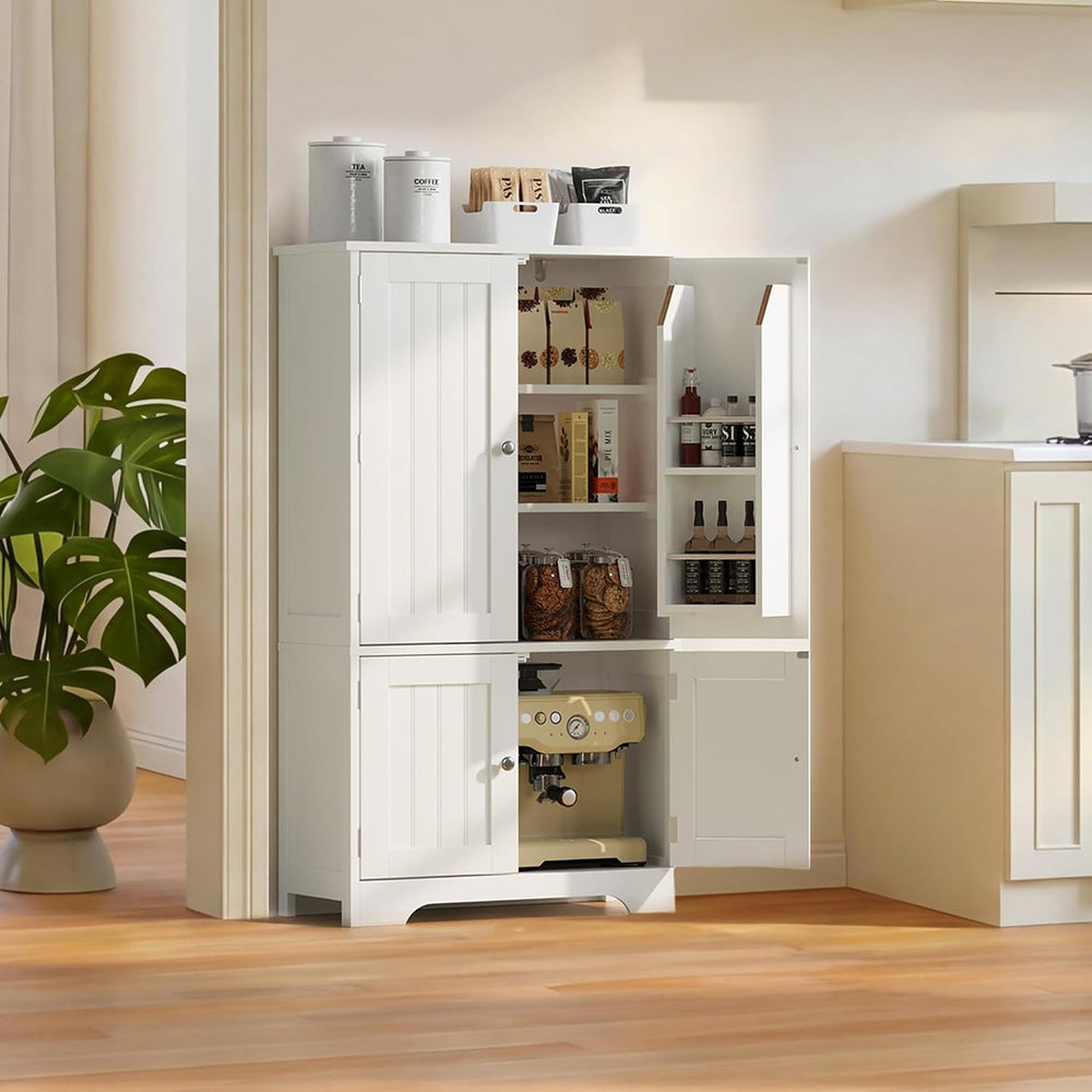 ChooChoo 43" H Pantry Cabinet with 4 Doors & 4 Door Shelves
