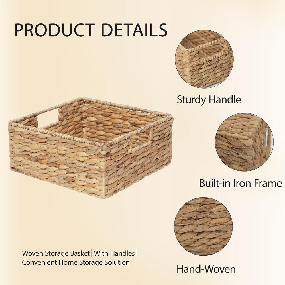 Kingwillow Square Hand Woven Storage Basket