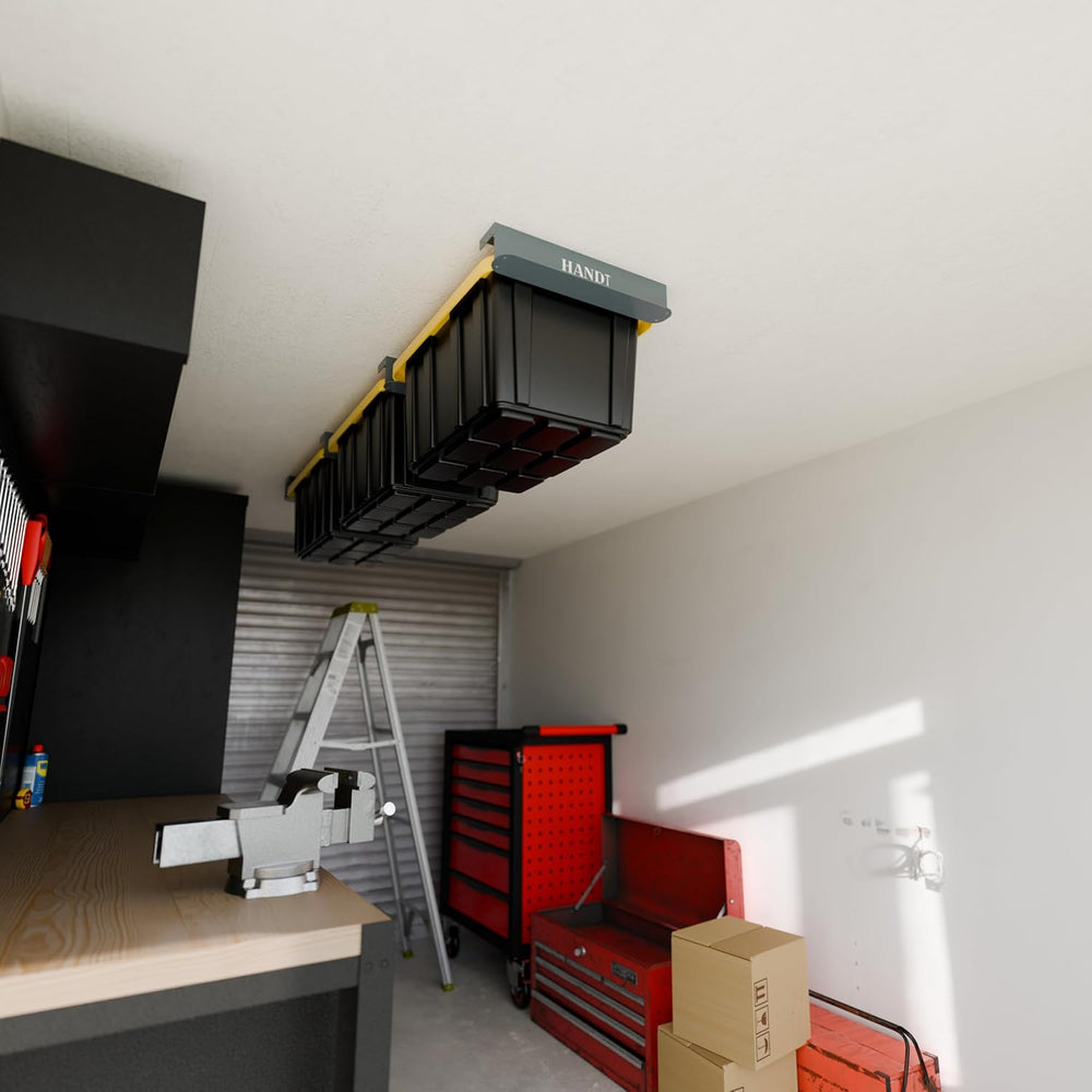 USA Based Overhead Garage Storage Rack, Connectable Heavy Duty Metal Ceiling ...