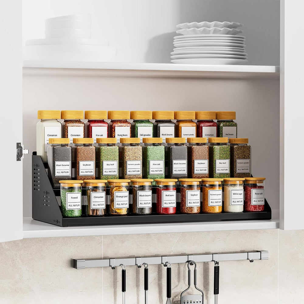 RCHYFEED 3 Tier Spice Rack Organizer for Cabinet,Expands 13.4 to 21.8 Inch