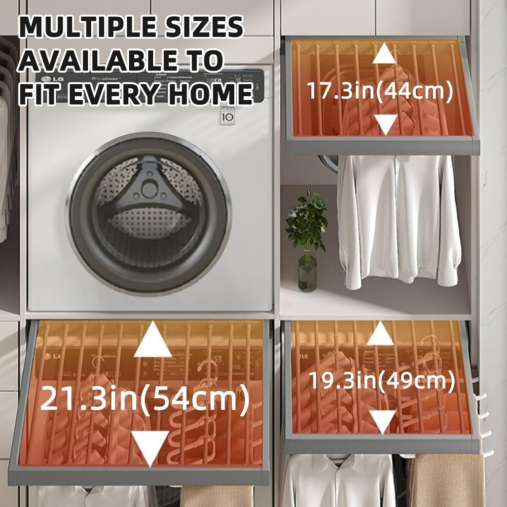 Hidden Pull Out Drying Rack, Extendable Pull Out Trousers Rack, Space Saving,...