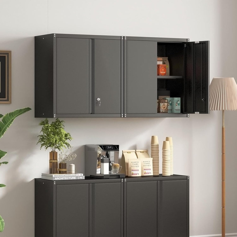 LUCYPAL Garage Storage Cabinet,27.95" H Metal Wall Cabinet with Locking ...