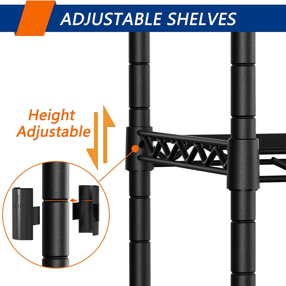 Soywey 4-Shelf Adjustable Heavy Duty Storage Shelving Unit on 4 Wheel Casters...