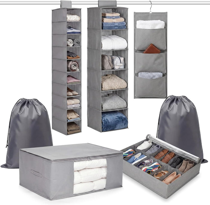 7 Pcs Dorm Organizers and Storage Set College Dorm Essentials