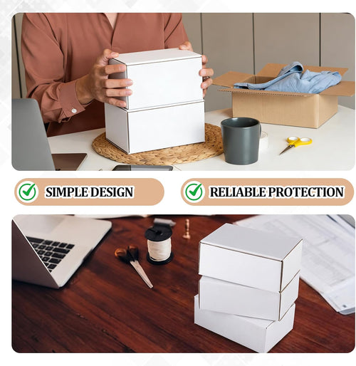 small corrugated shipping boxes 5 x 3 x, side view
