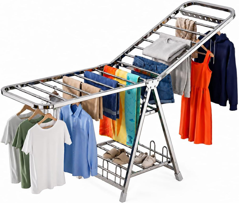 Stainless Steel Clothes Drying Rack, 71-Inch (180cm) Heavy Duty Rust-Resistan...
