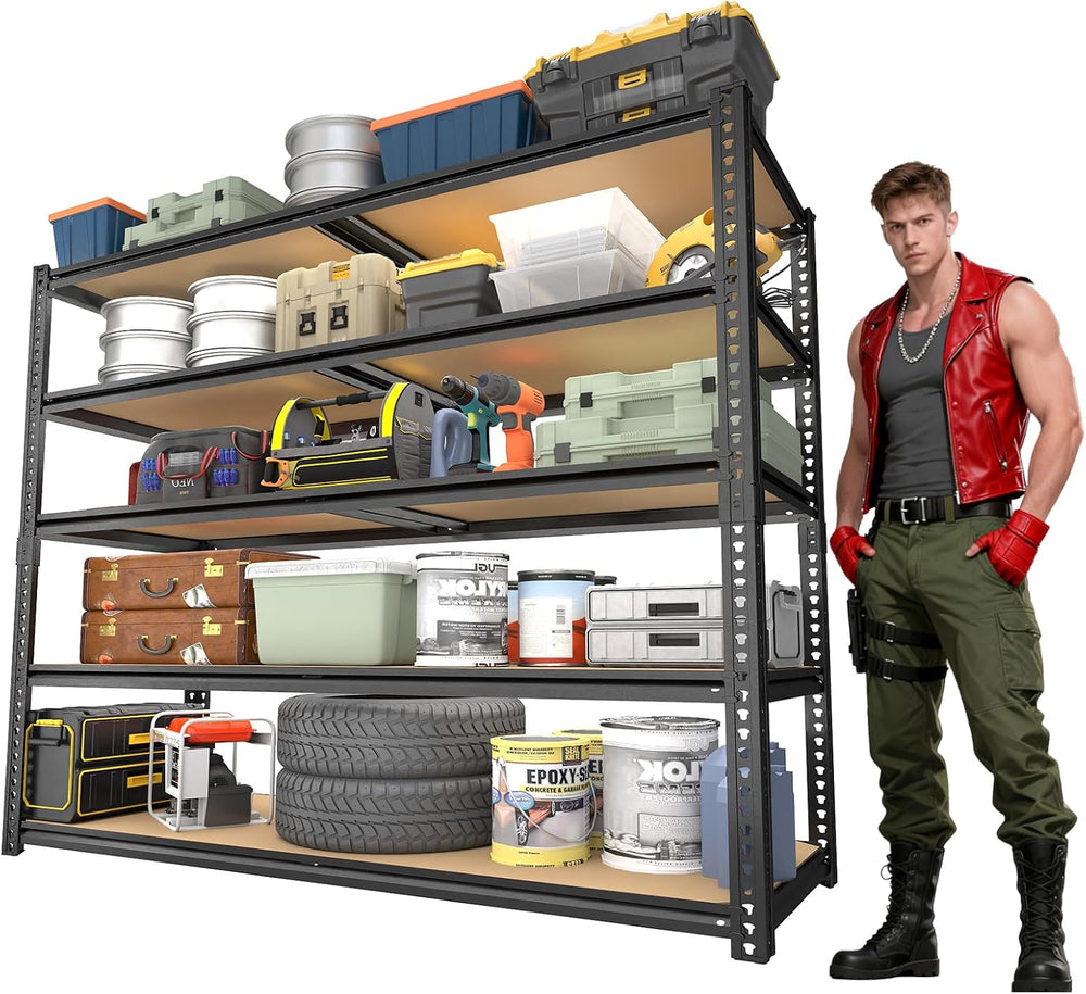 Garage Racks for Storage，5-Tier Adjustable Garage Shelving Storage Shelves,24...