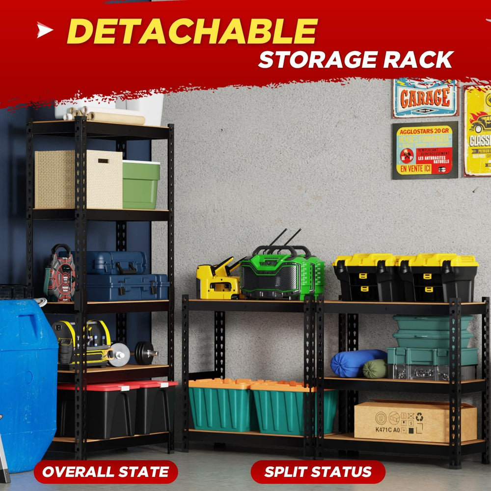 BestOffice 5-Tier Heavy Duty Storage Shelving Unit, 1650 LBS Adjustable Metal...