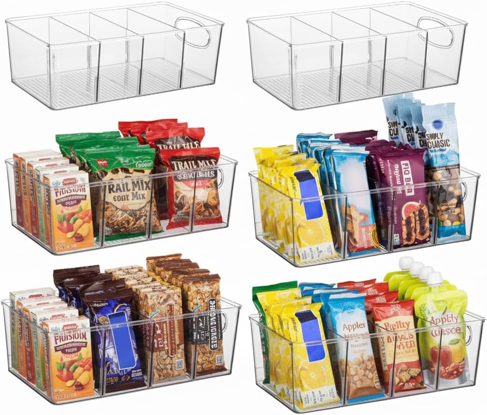 ClearSpace Pantry Organizers and Storage and Cabinet Organizer, 6 Pack