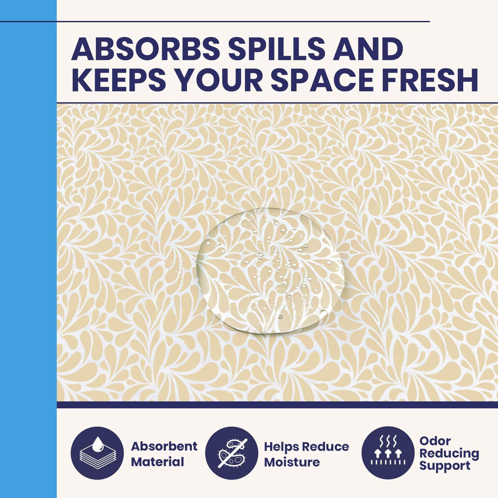 Adhesive Shelf Liner - Sandstone Petals, 19.5in x 6ft, 2-Pack