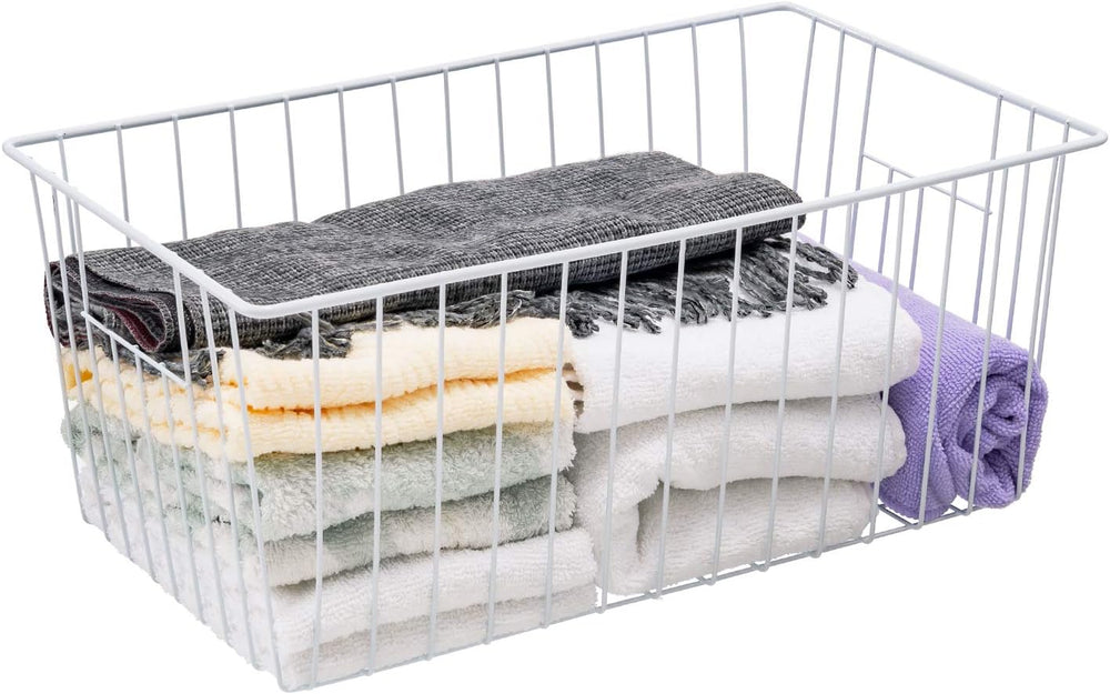 16inch Freezer Wire Storage Organizer Baskets, Household Refrigerator Bins wi...