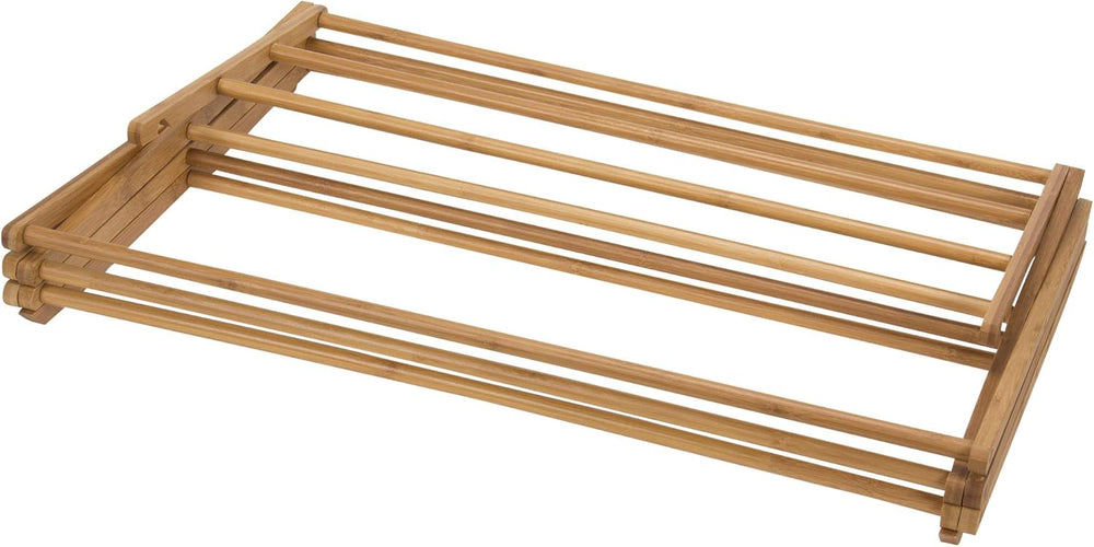 Household Essentials Bamboo Folding Clothes Drying Rack, Upscale Laundry Rack...