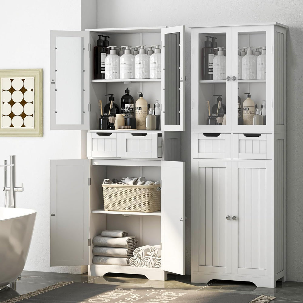 Betterhood 67" Tall Bathroom Storage Cabinet, Freestanding Bathroom Cabi...