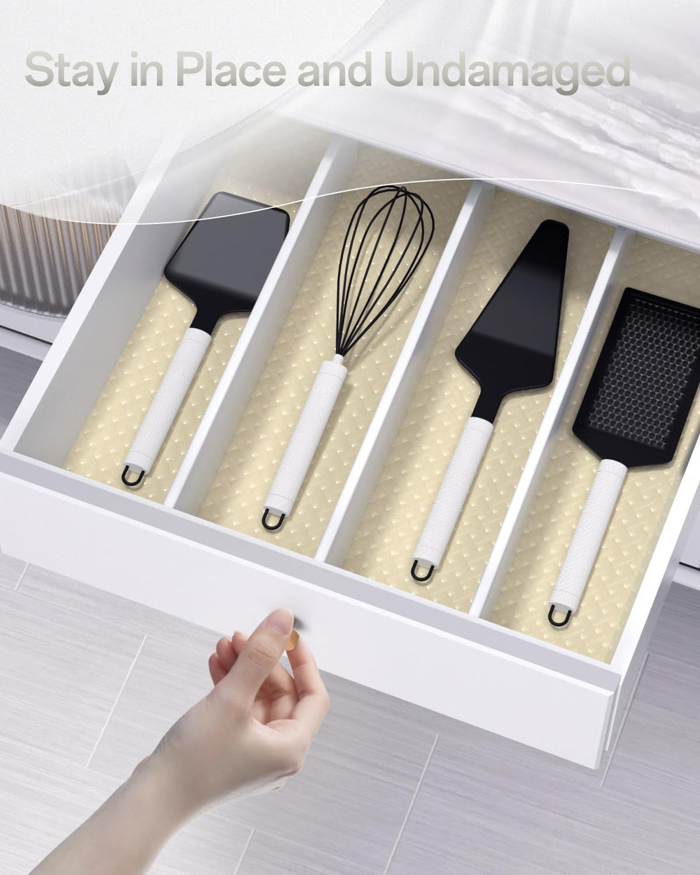 GTJ Shelf and Drawer Liner for Kitchen Cabinet Non-Adhesive Non Slip
