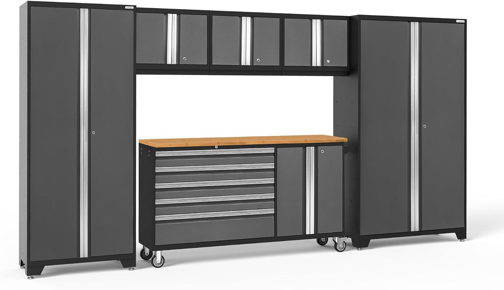 ‎‎‎NewAge Products Cabinet Bold Series Gray 6 PC Set ‎(62in. Project Center, ...